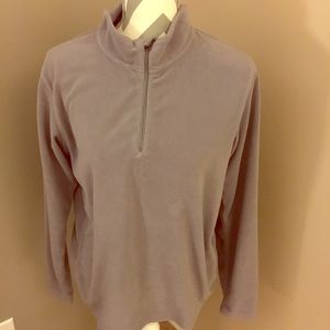 Extra large Grey soft fleece top 1/4 zipper